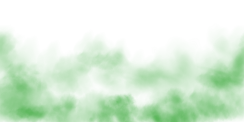 Green smog clouds on floor. Fog or smoke. Isolated transparent special effect. Morning fog over land or water surface. Magic haze.