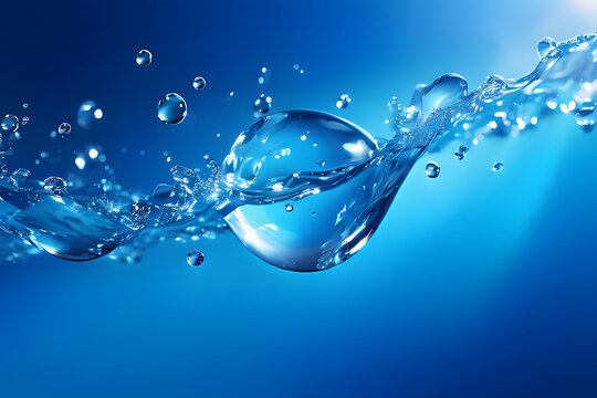 water drop splash,  splash of water in mid air, world water day concept, generative ai