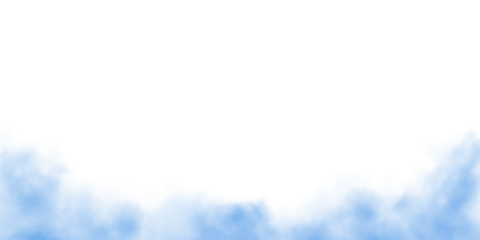 Blue smog clouds on floor. Fog or smoke. Isolated transparent special effect. Morning fog over land or water surface. Magic haze. PNG.
