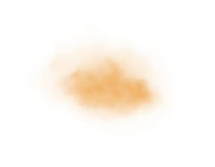 Yellow smog clouds on floor. Fog or smoke. Isolated transparent special effect. Morning fog over land or water surface. Magic haze. PNG.
