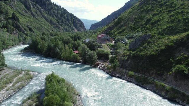 A river in the mountains