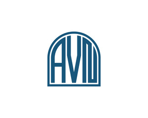 AVN logo design vector template