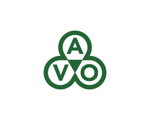 AVO logo design vector template