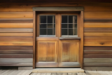 old window with shutters  window, house, architecture, wall, wood, wooden, old, home, building, glass, frame, vintage, exterior, door, windows, texture, design, facade, brown, ancientAi generated 
