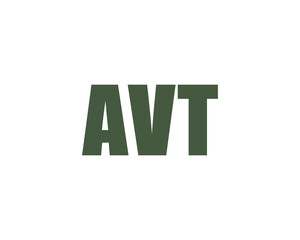 Fototapeta premium AVT logo design vector template