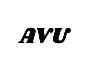 AVU logo design vector template