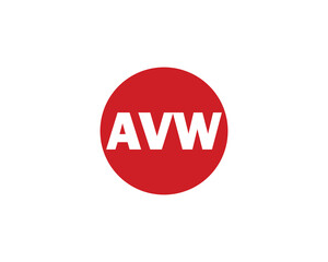 AVW logo design vector template