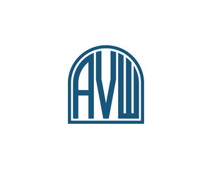 AVW logo design vector template