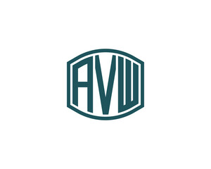 AVW logo design vector template