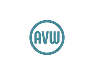 AVW logo design vector template