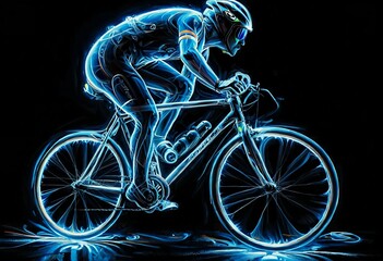 Obraz premium Cyclist riding a bike