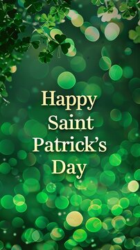 Happy Saint Patrick's day text lettering 