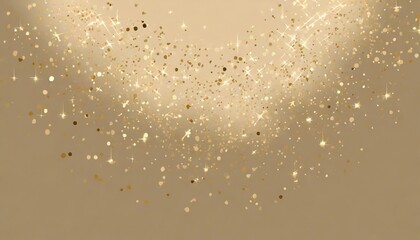 abstract beige background with gold sparkles particles