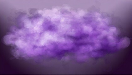 purple fog or smoke realistic fog atmosphere mist effect and smoke clouds isolated on background vector abstract cloud texture