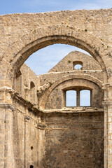 Fototapeta premium Crekvina, ruins in the site of which once stood the Church of the Assumption of Mary in the city of Kastav, Kvarner Bay, Primorje -Gorski Kotar, Croatia