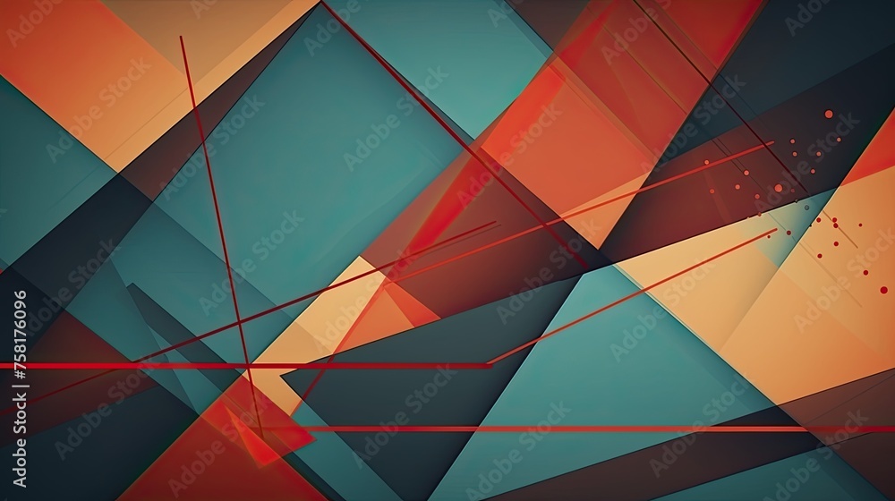 Poster abstract geometric background with intersecting lines and shapes