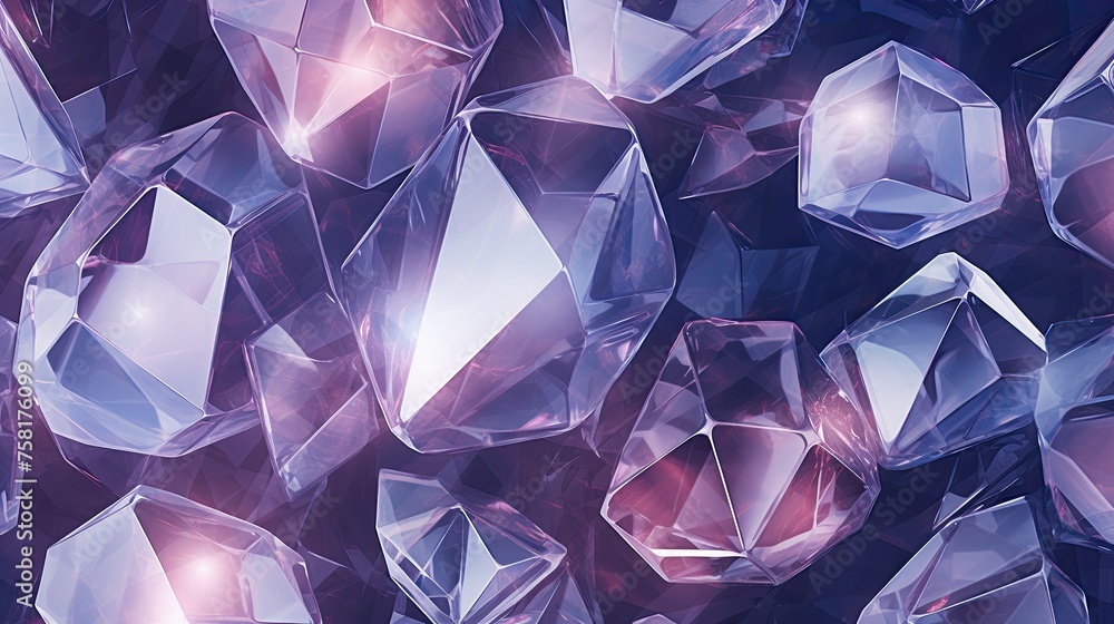 Poster crystal style geometric background using geometric shapes and reflections
