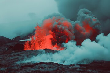 eruption, picture of the natural phenomena