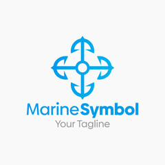 Illustration Vector Graphic Logo of Marine Symbol. Good for agency and etc