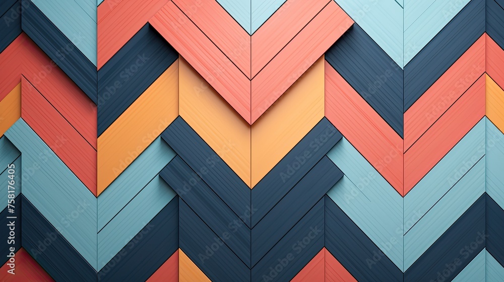 Poster geometric background with chevron patterns