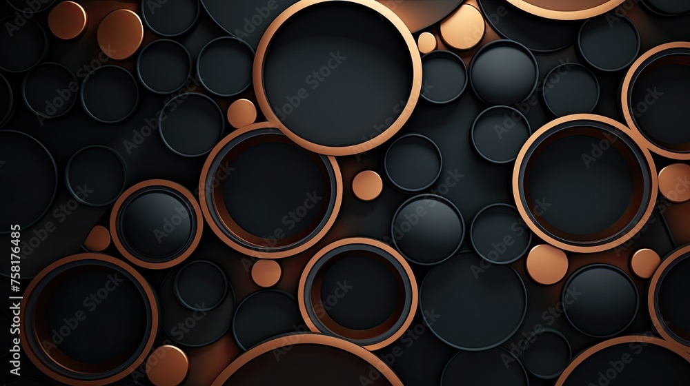 Poster geometric background with circular shaped elements