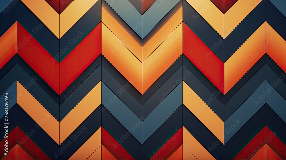 Poster geometric background with chevron patterns