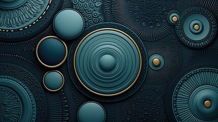 Geometric background with circular shaped elements