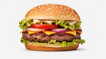 Delicious Burger Cut Out - 8K Resolution

