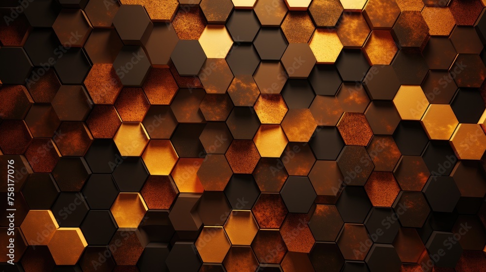 Aufkleber geometric background with honeycomb patterns