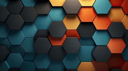 Fototapeta na wymiar Geometric background with hexagon shaped elements