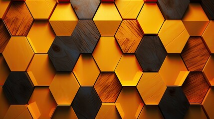 Geometric background with honeycomb patterns