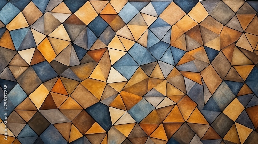 Poster geometric background with mosaic patterns