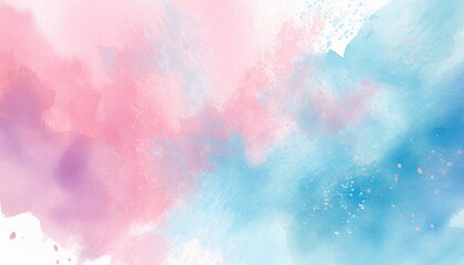 abstract pink and blue pastel watercolor background with splash painting - obrazy, fototapety, plakaty