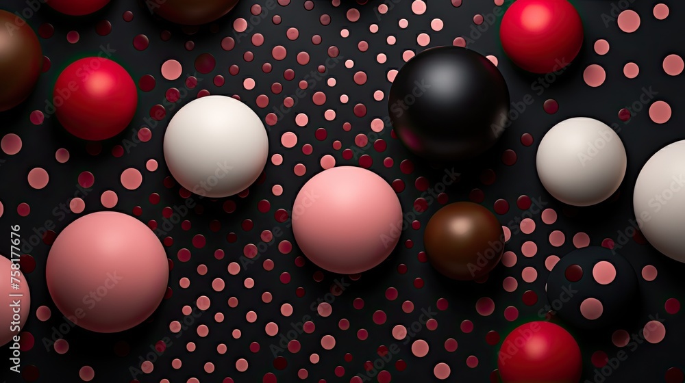 Poster geometric background with polka dot patterns
