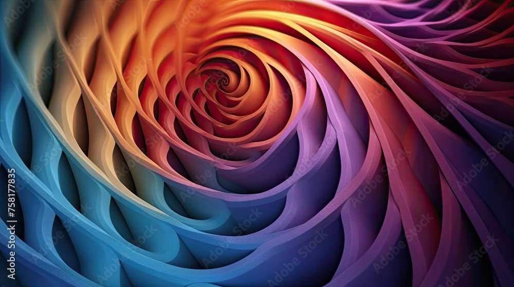 Poster geometric background with spiral patterns