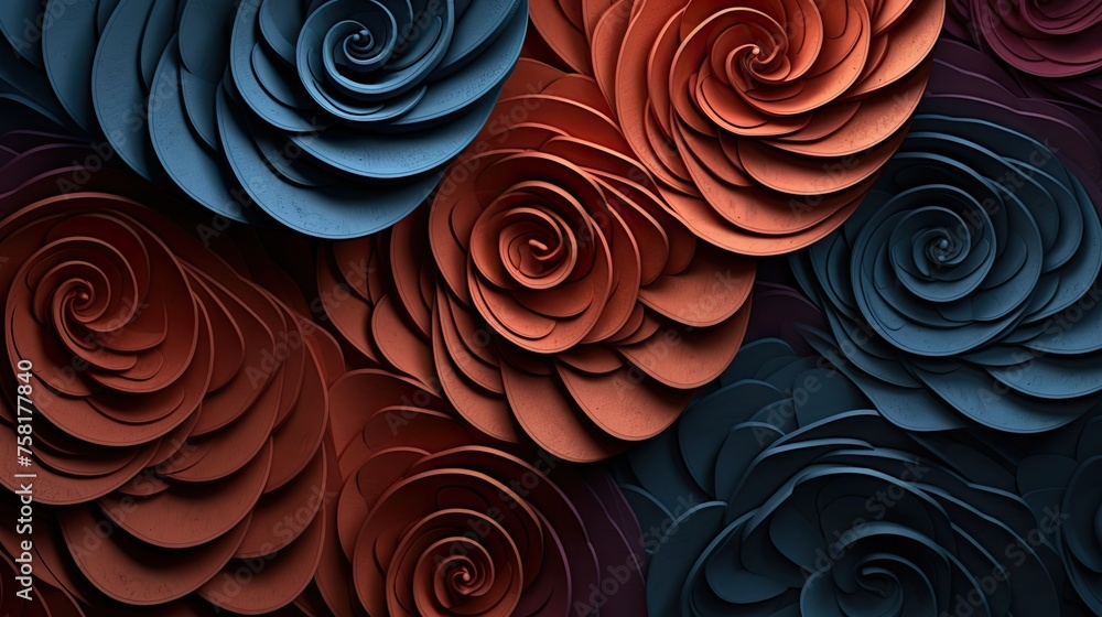 Poster geometric background with spiral patterns