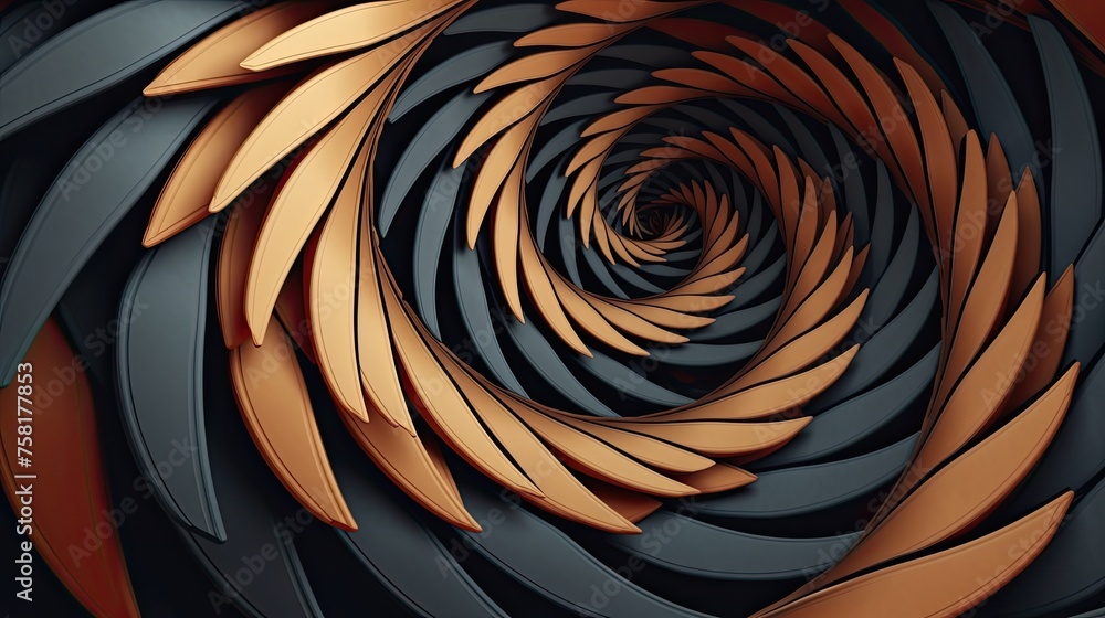 Poster Geometric background with spiral patterns
