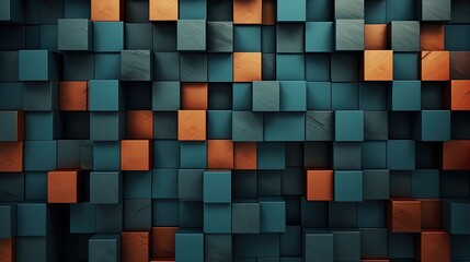 Geometric background with square shaped elements