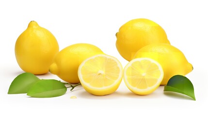 Delicious Lemons Collection Cut Out - 8K Resolution

 - obrazy, fototapety, plakaty