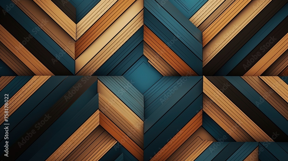 Poster geometric background with striped patterns