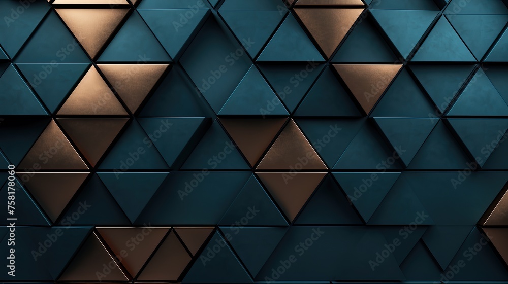 Poster geometric background with triangle shaped elements