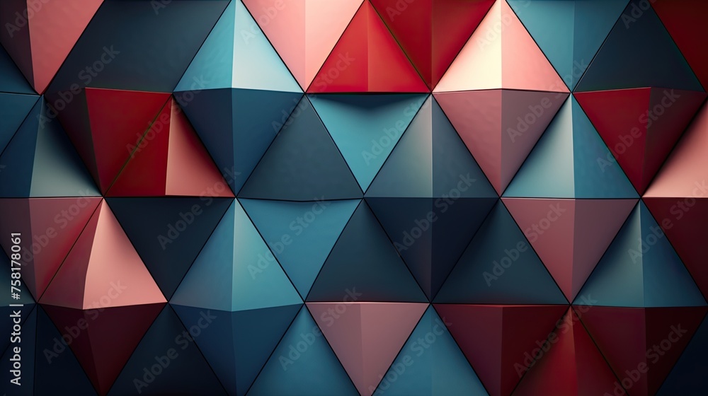 Wall mural geometric background with trapezoid shapes