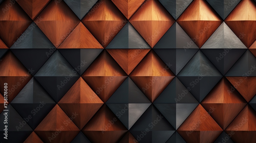 Poster geometric background with triangle shaped elements
