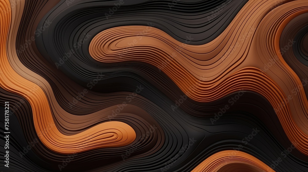 Poster geometric background with wavy patterns