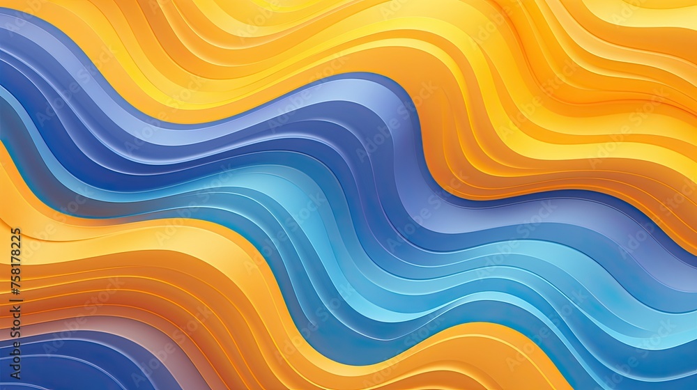 Poster Geometric background with wavy patterns