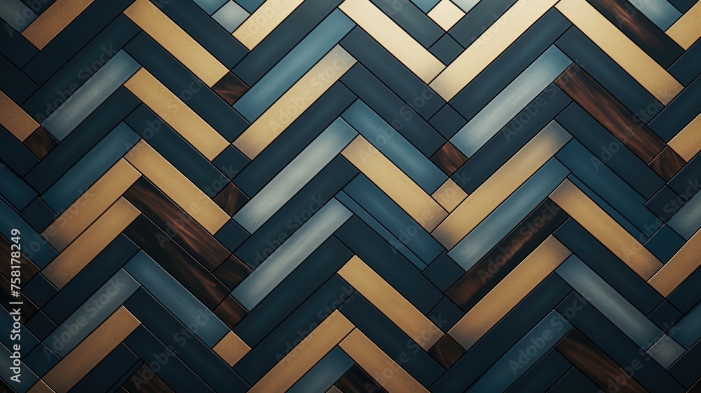 Poster geometric background with zigzag patterns