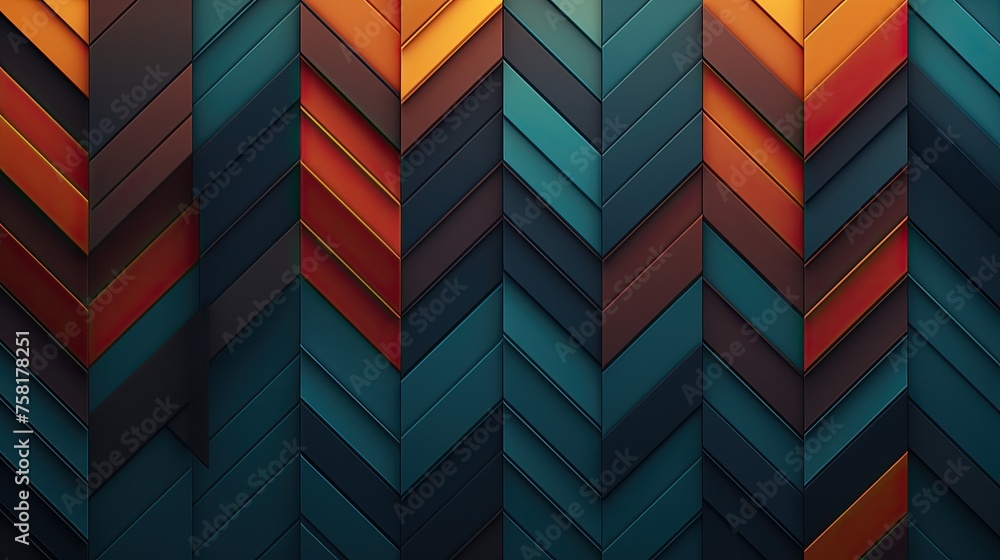 Poster geometric background with zigzag patterns