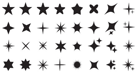 Sparkle star icons. Shine icons. Stars sparkles vector. vector illustration.