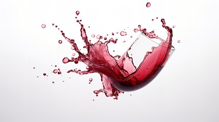 Delicious Red Wine Splash Cut Out - 8K Resolution

