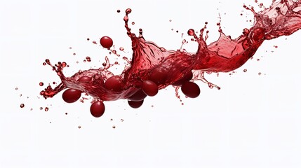 Delicious Red Wine Splash Cut Out - 8K Resolution

